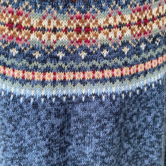 Tiara International Women's Fair Isle Nordic Zip Front Cardigan Sweater - Picture 12 of 15